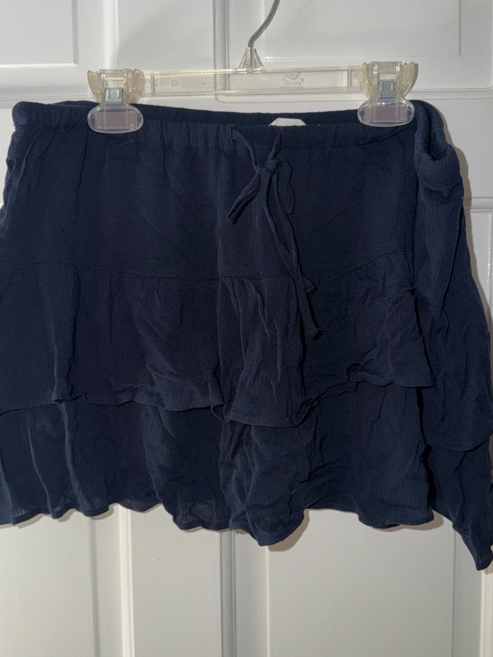 Glassons Navy Tiered Ruffle Mini Skort with Drawstring